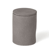 Pote Decorativo com Tampa em Cimento Cinza 10,5cm