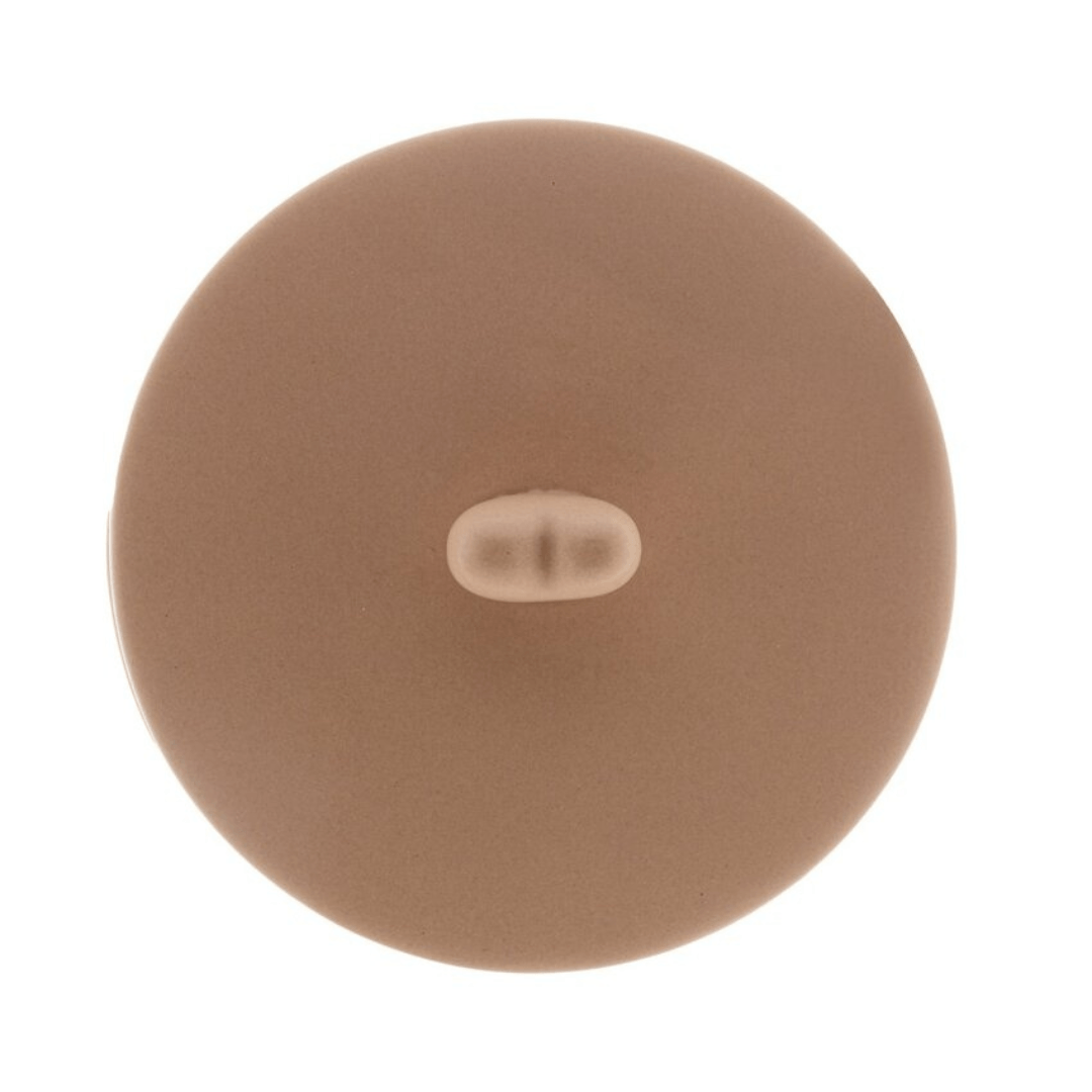 Pote Decorativo de Cerâmica Heart Bege 15cm