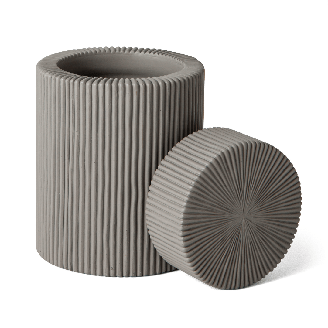 Pote Decorativo em Cimento Cinza 11,5cm