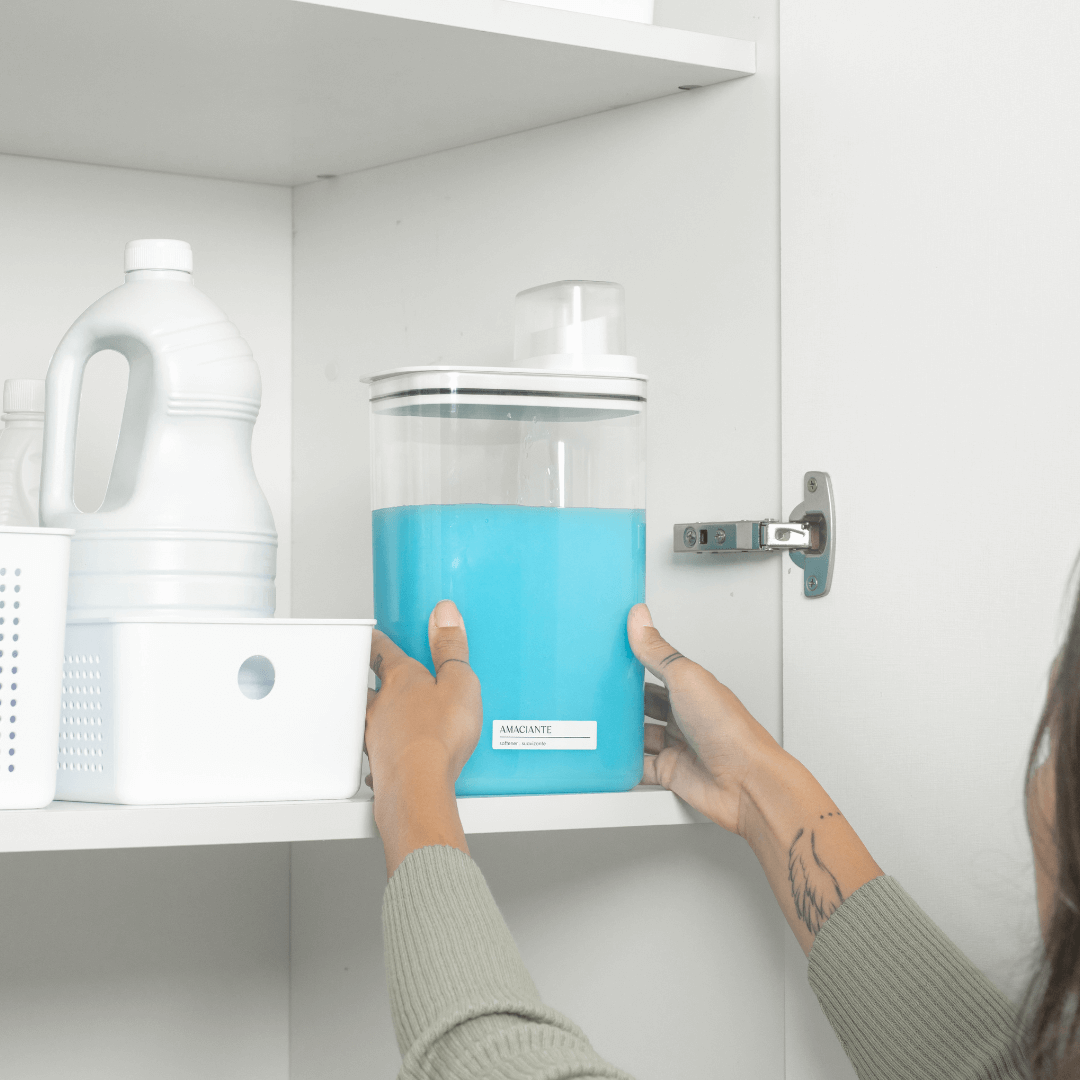 Pote Hermético Dispenser Flow Branco 2,3 Litros