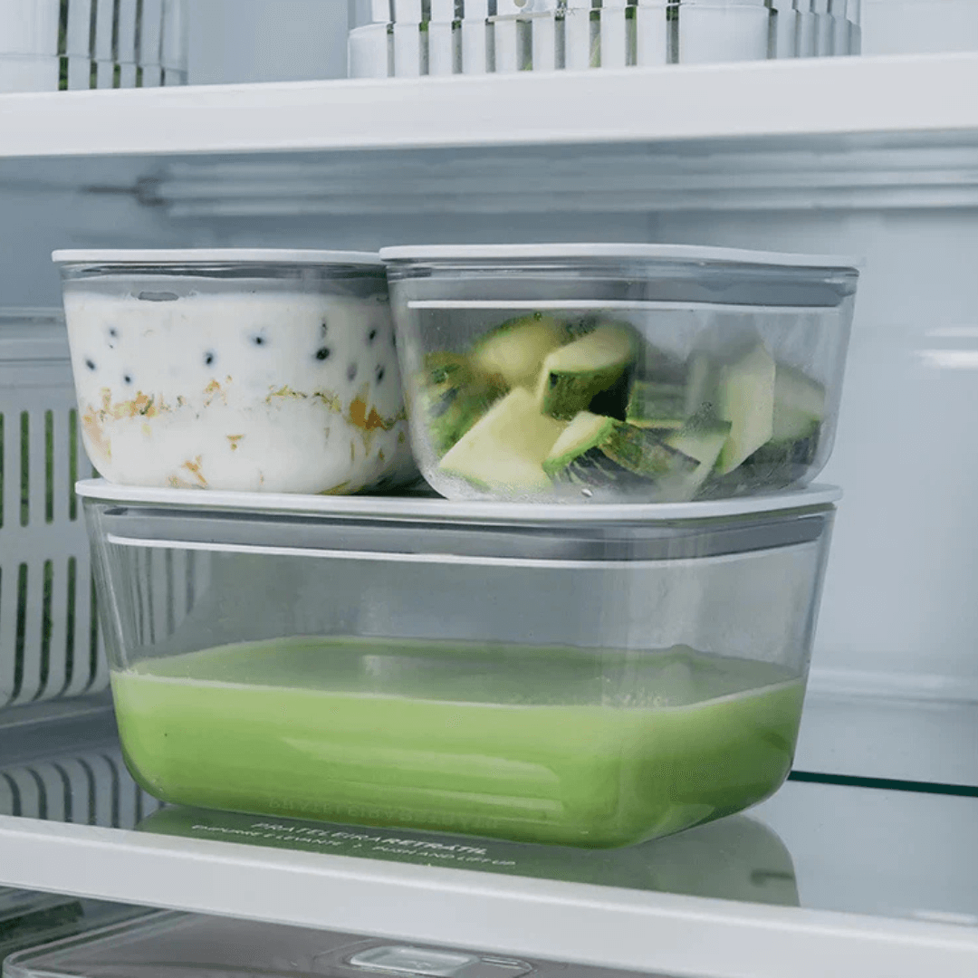 Pote de Vidro Hermético Tampa Branca Fresh Lock 2,4L