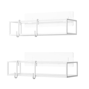 Prateleira Porta Shampoo Cubiko Branca 2 Peças