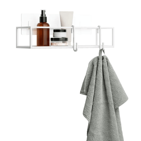 Prateleira Porta Shampoo Cubiko Branca 2 Peças