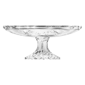 Prato para Bolo com Pé em Cristal New Butterfly 27cm