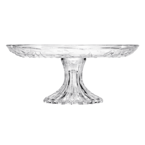 Prato para Bolo com Pé em Cristal New Butterfly 27cm