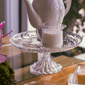 Prato para Bolo com Pé em Cristal New Butterfly 27cm