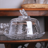 Queijeira com Tampa em Cristal Ecológico New Butterfly 19,5cm