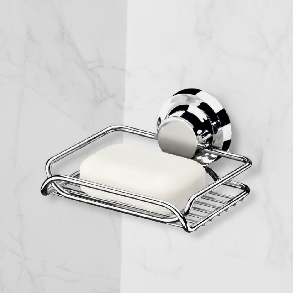 Saboneteira Com Ventosa Ultra Resistente Cromada