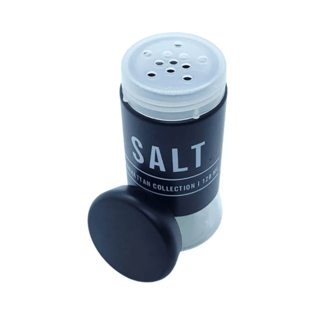 Saleiro de Vidro Manhattan Preto 120ml