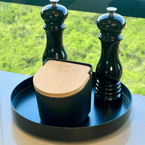 Organizador Giratório Lume Plástico Preto 25,5cm