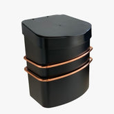 Suporte Com Lixeira Ventosa Preta e Rose Gold 2,5 Litros