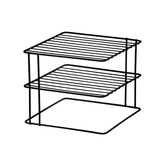 Suporte Organizador de Pratos 3 Níveis 26cm Preto Fosco Alta Resistência