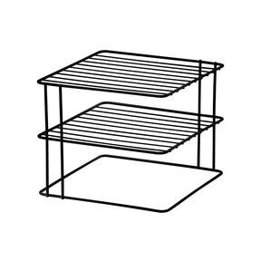 Suporte Organizador de Pratos 3 Níveis 26cm Preto Fosco Alta Resistência