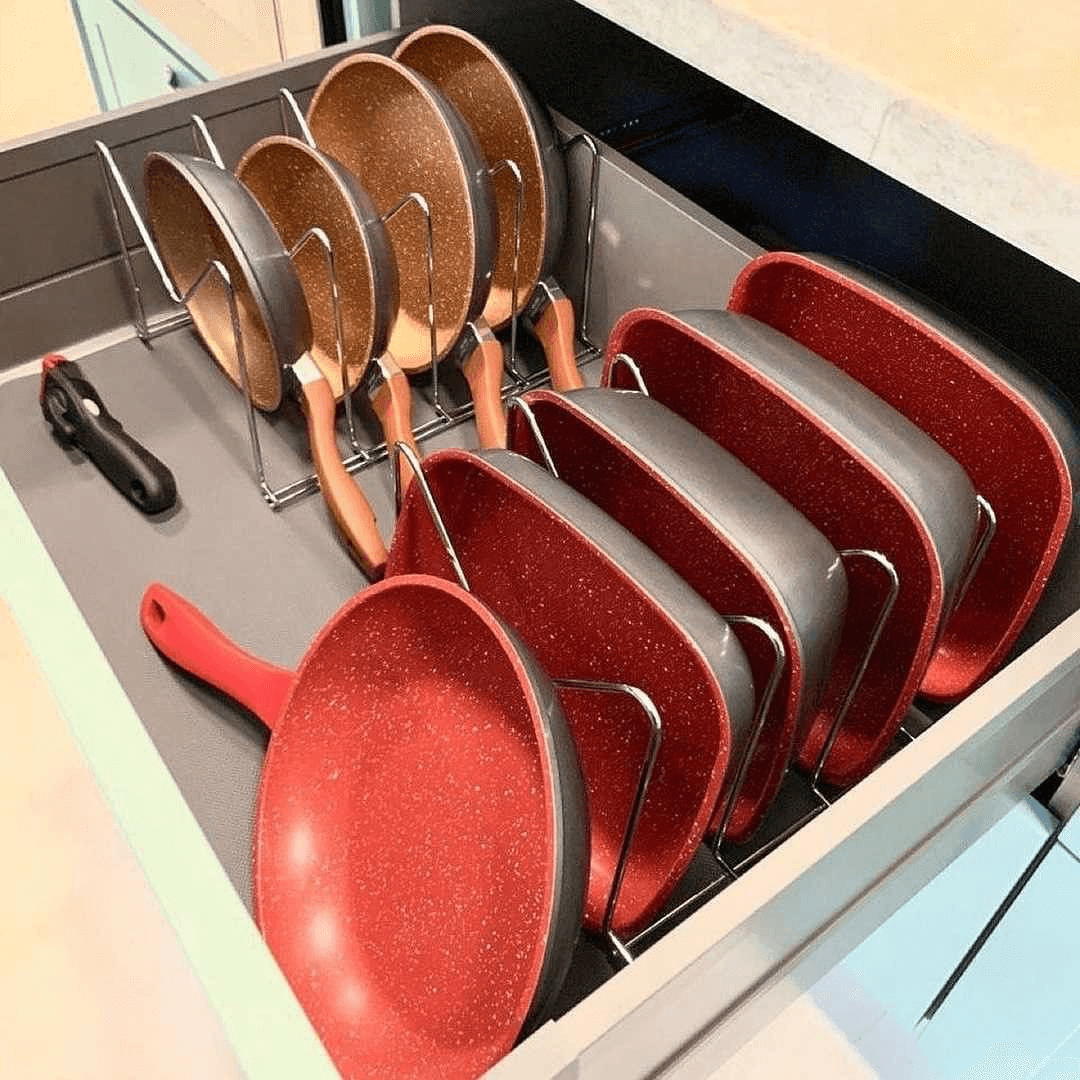 Suporte Organizador Para Formas e Travessas Cromado