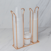 Suporte Organizador Porta Copos 200ml e 50/80ml Porta Mexedores Rose Gold