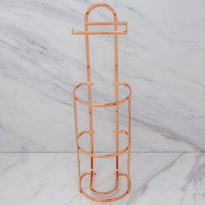 Suporte para Papel Higiênico 3 rolos de Chão e Parede Rose Gold