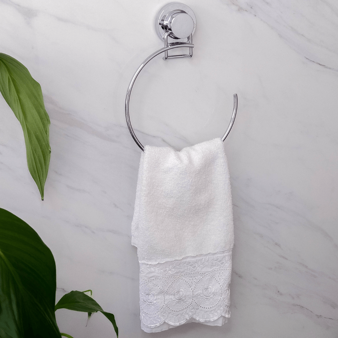 Toalheiro Argola 18cm Cromado Com Ventosa