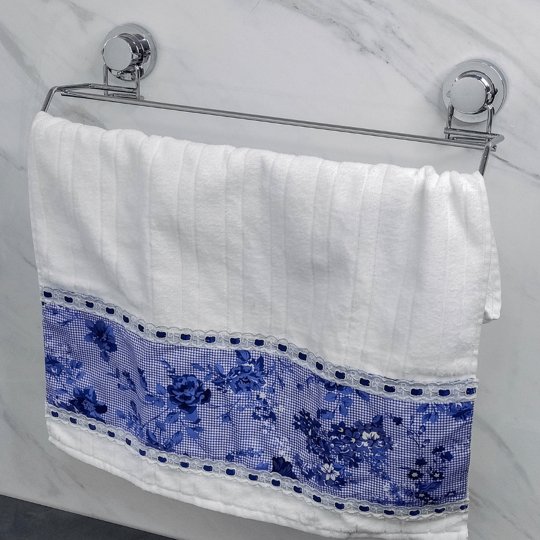 Toalheiro Duplo 45cm com Ventosa Cromado