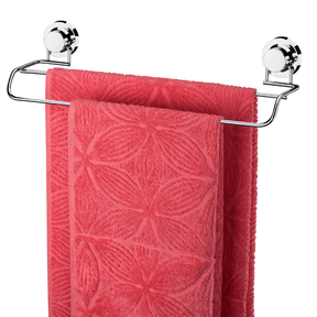 Toalheiro Duplo 45cm com Ventosa Cromado