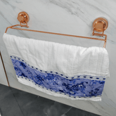 Toalheiro Duplo 45cm Rose Gold Com Ventosas