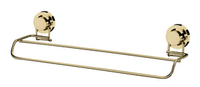 Toalheiro Duplo  Fixação por Ventosa Dourado 45cm