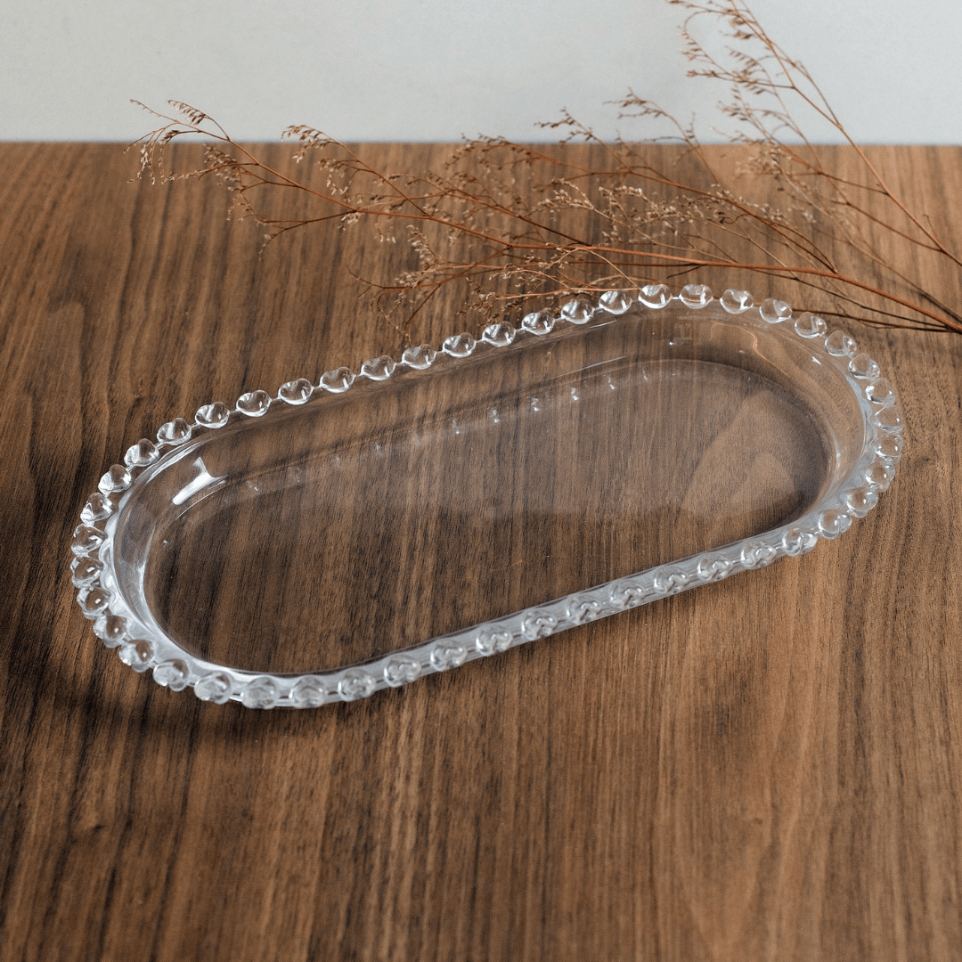 Travessa Oval Cristal de Chumbo Coração 25cm