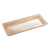 Travessa de Cristal de Chumbo Pearl Âmbar - 30 cm