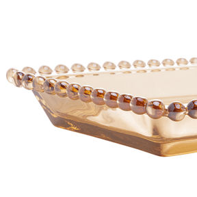 Travessa de Cristal de Chumbo Pearl Âmbar - 30 cm