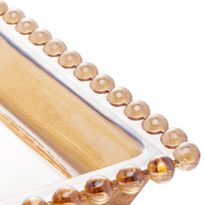Travessa de Cristal de Chumbo Pearl Âmbar - 30 cm
