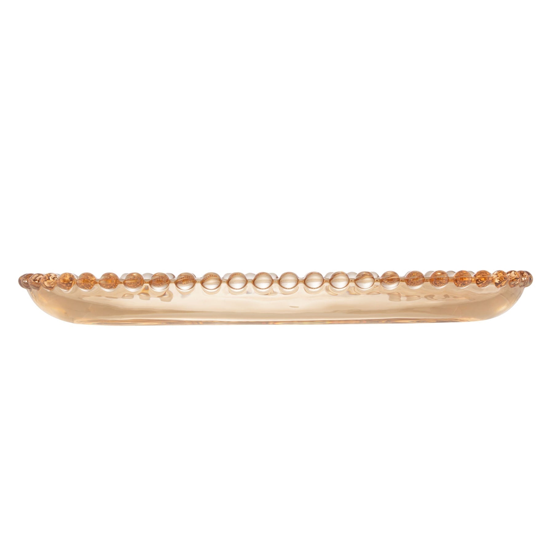Travessa de Cristal Oval Pearl Âmbar 24cm
