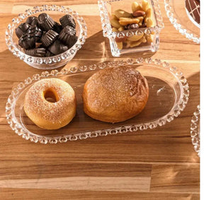 Travessa Oval Cristal de Chumbo Coração 25cm