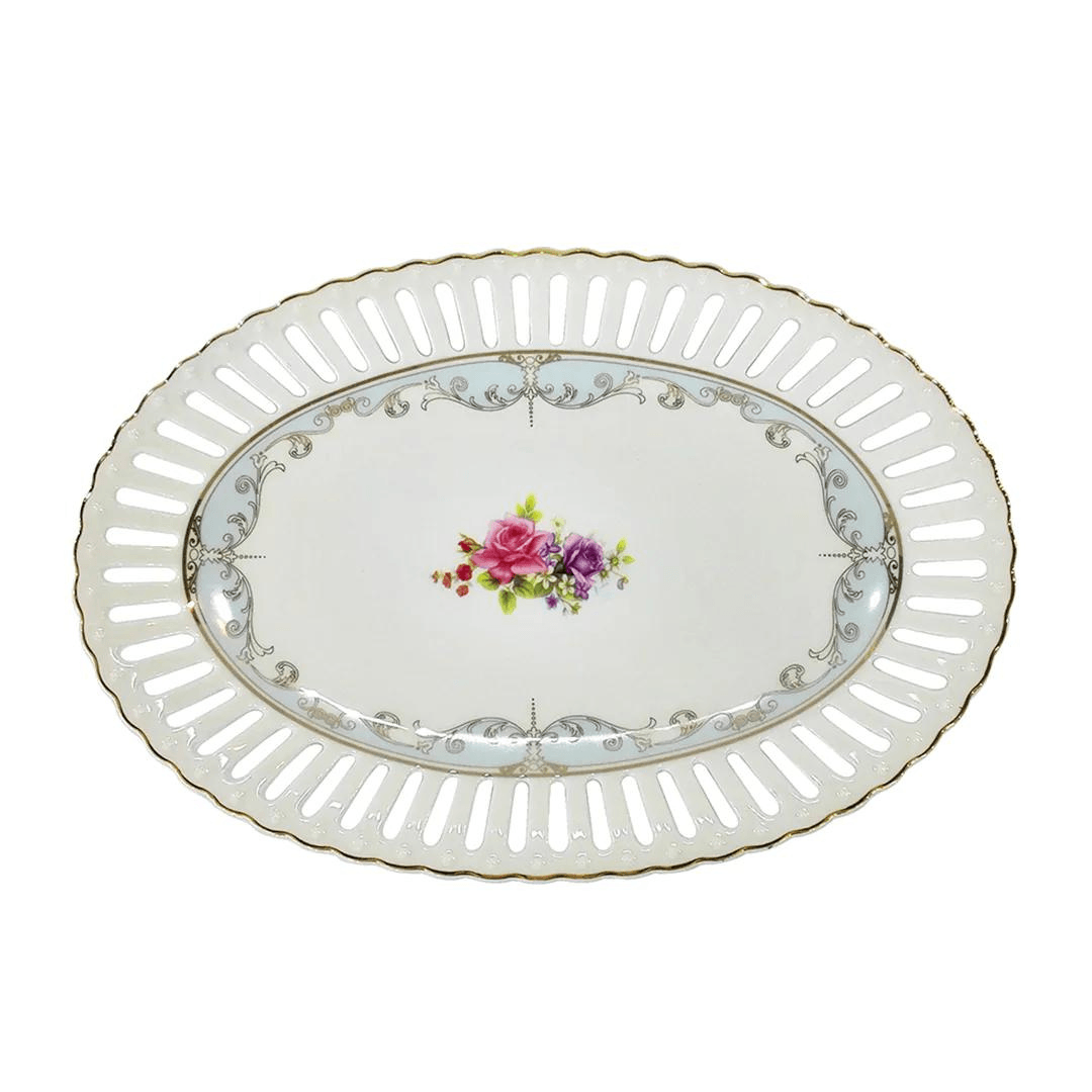 Travessa Oval Mon Cheri China Branca 25cm