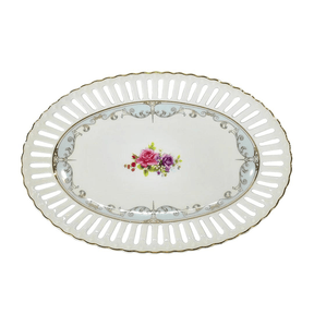Travessa Oval Mon Cheri China Branca 25cm