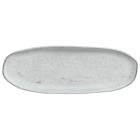 Travessa Oval Rasa Orgânica Echo Branca 36cm