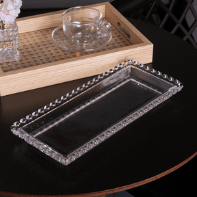 Travessa Cristal Pearl Bolinha - 30 cm