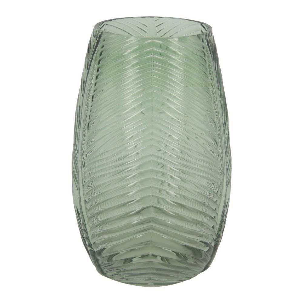Vaso de Vidro Transparente Verde 20cm