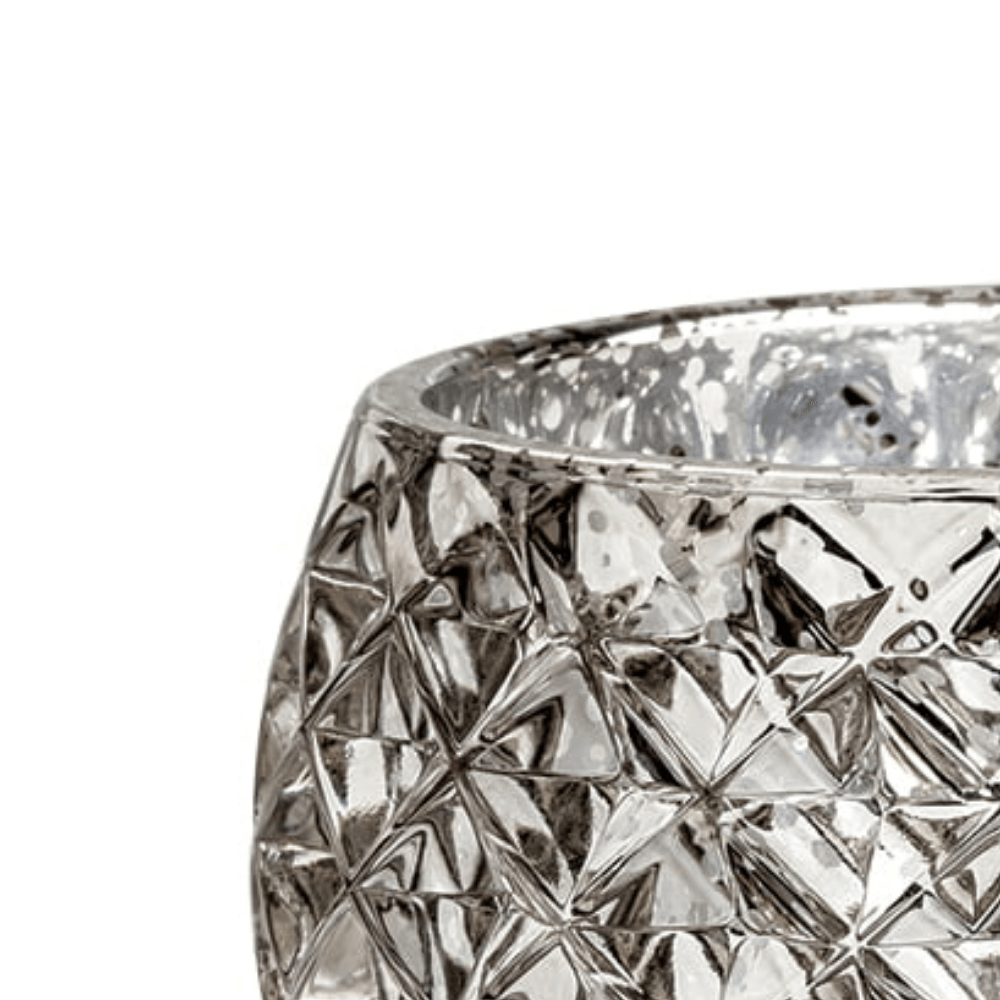 Vaso Decorativo Porta-Velas Champanhe Cachepot Vidro - 9 cm