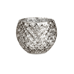 Vaso Decorativo Porta-Velas Champanhe Cachepot Vidro - 9 cm