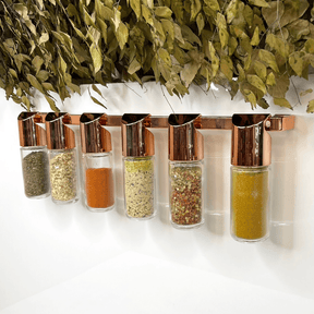 Vidros para Temperos e Condimentos 6 Peças Rose Gold