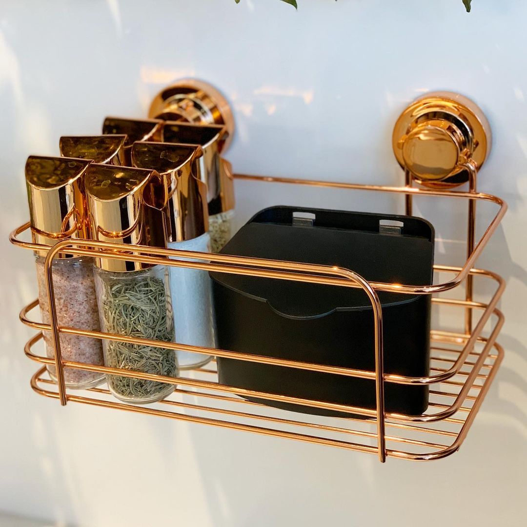 Vidros para Temperos e Condimentos 6 Peças Rose Gold