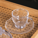 Xicara de Café com Pires Cristal New Butterfly 80ml