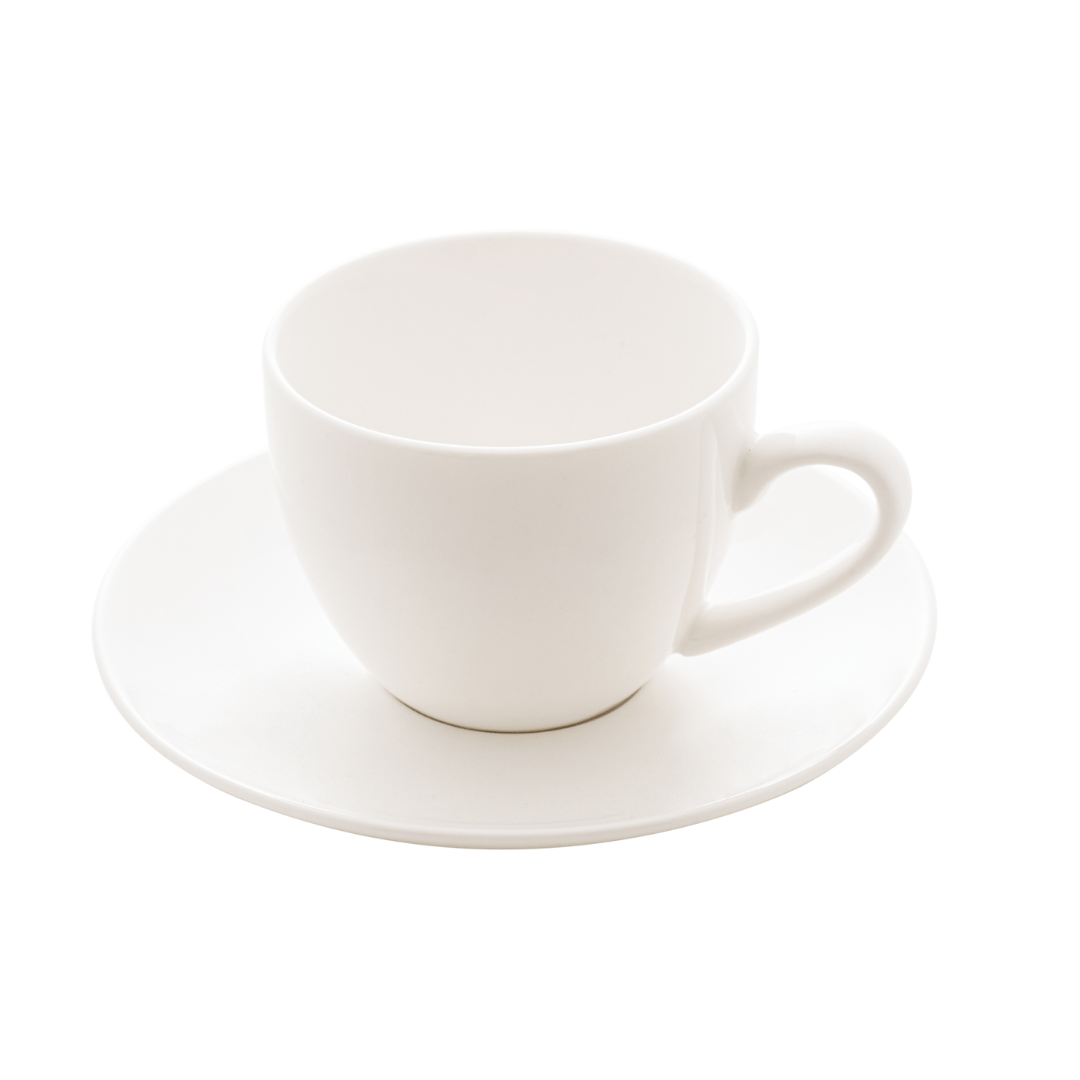 Xicara de Café com Pires de Porcelana Clear 100ml