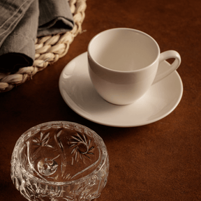 Xicara de Café com Pires de Porcelana Clear 100ml