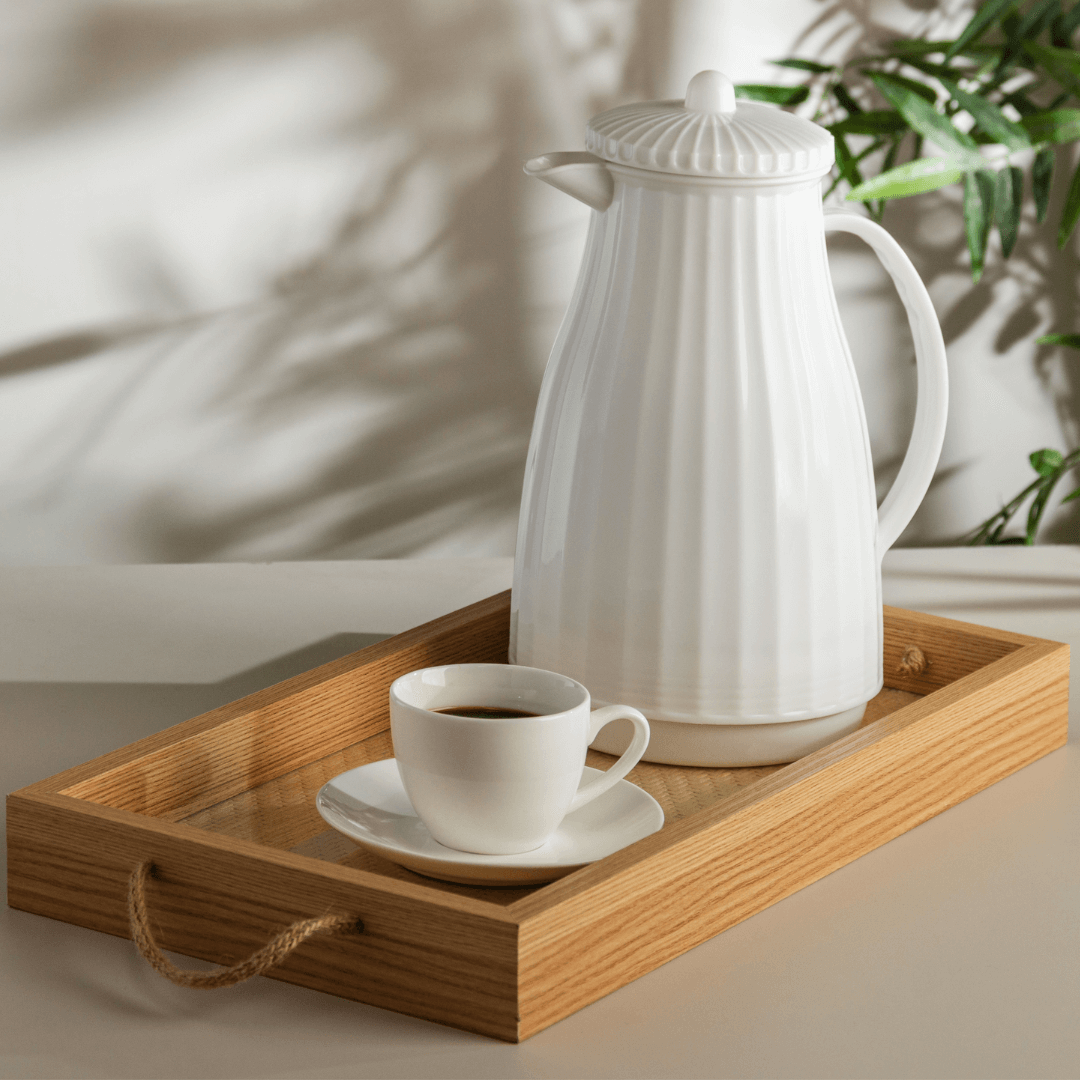 Xicara de Café com Pires de Porcelana Clear 100ml