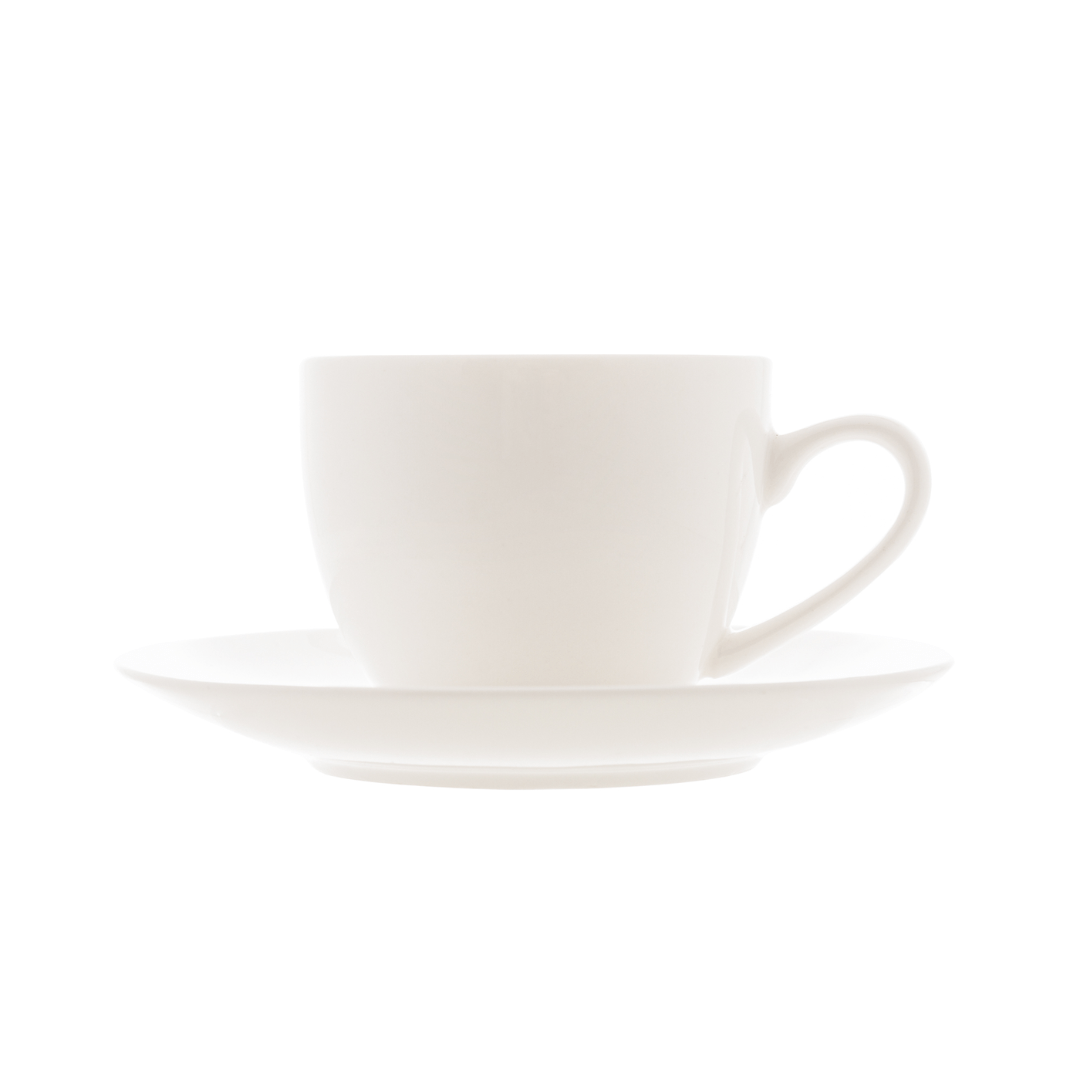 Xicara de Café com Pires de Porcelana Clear 100ml