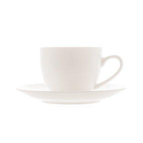 Xicara de Café com Pires de Porcelana Clear 100ml