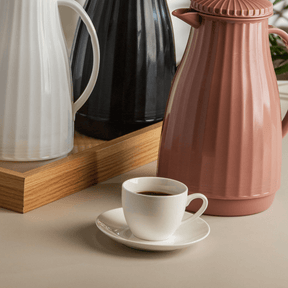 Xicara de Café com Pires de Porcelana Clear 100ml