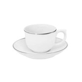 Xicara de Café com Pires Isabel Cromado 100ml