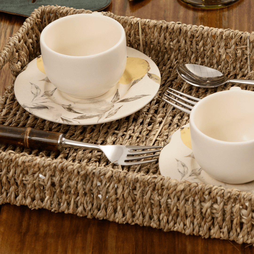 Xicara de Chá com Pires Aquarelle Siciliano 160ml