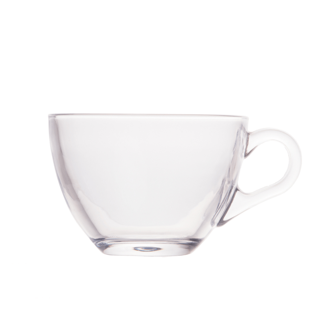 Xícara de Chá com Prato de Coração Madeira Teca - 190 ml